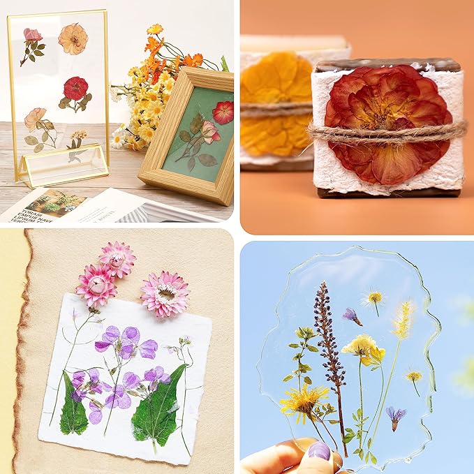 Aboofx Flower Press Kit, Craft Kits 11"x11" 10 Layers Wooden Flower Pressing Kit for Crafts Pressed Flowers & Plant Press for Spring DIY Craft Art, Preservation Kits for Bookmark Frame Flowers Drying