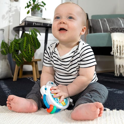Baby Einstein Tiny Tempo Musical Toy Drum, Ages 3+ Months, Bead Chaser