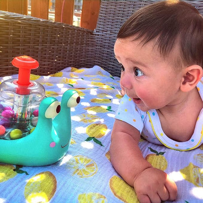 B. baby – Light-Up Snail Ball Popper – Glowing Snail Toy For Toddlers – Developmental Benefits – Interactive Toy – 10 Months + – Escar-Glooooow