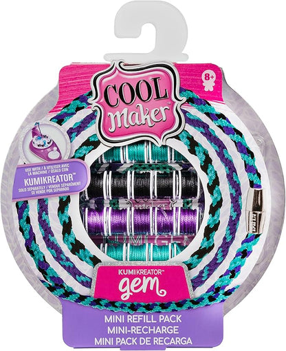 Cool Maker, KumiKreator Gem Mini Fashion Pack Refill, Friendship Bracelet Activity Kit