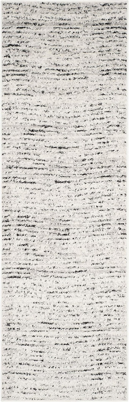 SAFAVIEH Adirondack Collection Runner Rug - 2'6" x 18', Ivory & Silver, Modern Abstract Design, Non-Shedding & Easy Care, Ideal for High Traffic Areas in Living Room, Bedroom (ADR117B)