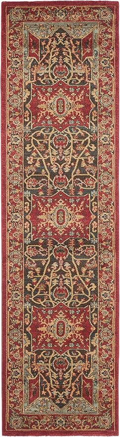 SAFAVIEH Mahal Collection Runner Rug - 2'2" x 8', Red & Red, Traditional Oriental Design, Non-Shedding & Easy Care, Ideal for High Traffic Areas in Living Room, Bedroom (MAH625D)