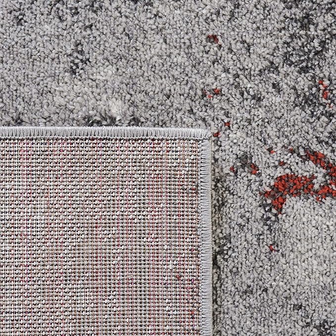 SAFAVIEH Adirondack Collection Accent Rug - 3' x 5', Orange & Grey, Modern Abstract Design, Non-Shedding & Easy Care, Ideal for High Traffic Areas in Entryway, Living Room, Bedroom (ADR134P)