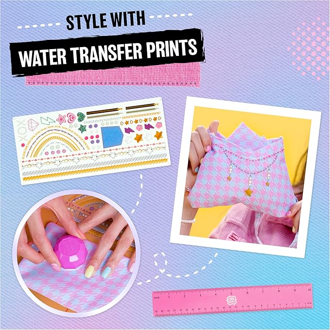 Cool Maker, Stitch ‘N Style Fashion Studio, Pre-Threaded Sewing Machine Toy with Fabric and Water Transfer Prints, Arts & Crafts Kids Toys for Girls