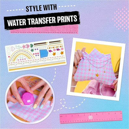 Cool Maker, Stitch ‘N Style Fashion Studio, Pre-Threaded Sewing Machine Toy with Fabric and Water Transfer Prints, Arts & Crafts Kids Toys for Girls