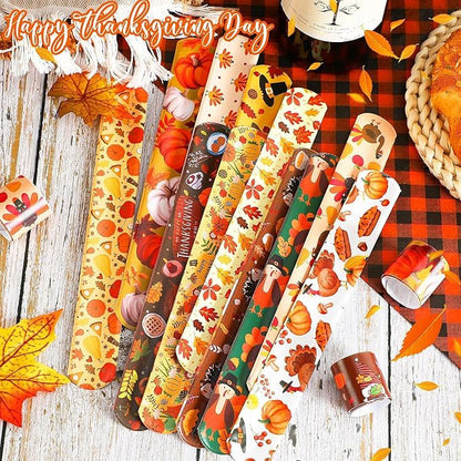 36 PCS Thanksgiving Slap Bracelets Kids Party Favors,Bulk Snap Bracelet Party Favors Supplies for kids&teens Gifts Teacher Classroom School Favors Prizes Exchanging Gift