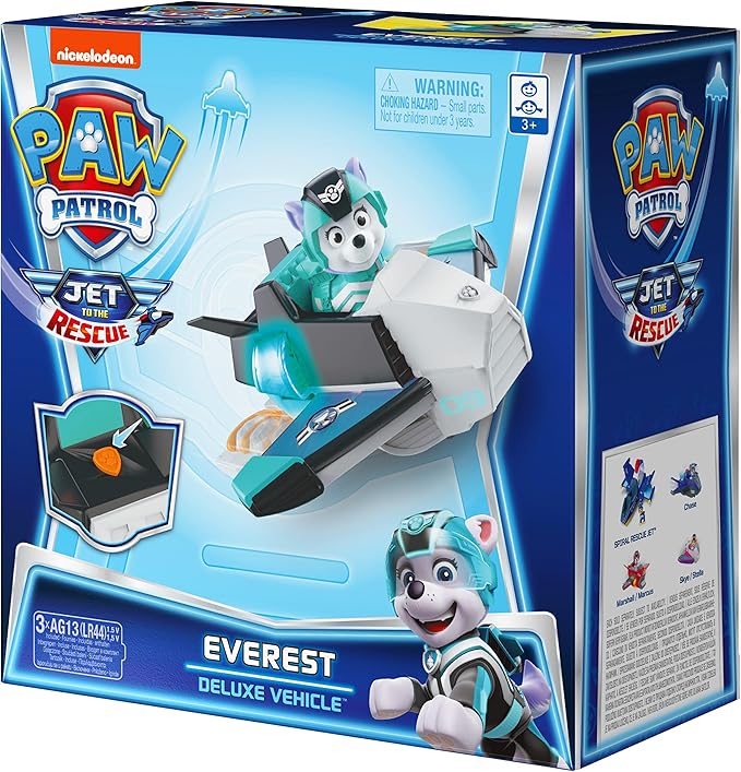 Paw Patrol, Jet to The Rescue Everest Deluxe Transforming Vehicle with Lights and Sounds