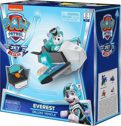 Paw Patrol, Jet to The Rescue Everest Deluxe Transforming Vehicle with Lights and Sounds