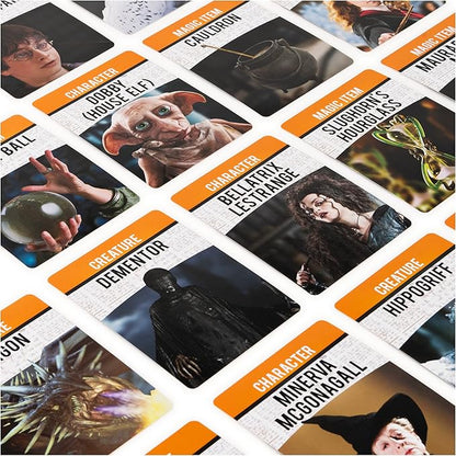 Hedbanz, Harry Potter Wizarding World 2022 Edition with New Cards Family Board Game Gift Toy Merchandise Books Movies Card Game House Headbands, for Adults & Kids Ages 6 and up