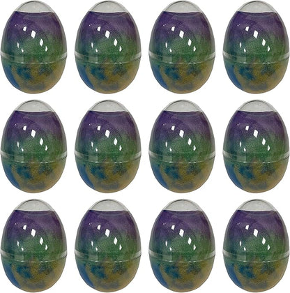Squeeze Craft Slime Putty Easter Egg - Pack of 12 Colorful Galaxy Sludgy Gooey Fidget Kit for Sensory and Tactile Stimulation, Stress Relief, Prize, Party Favor, Educational Game