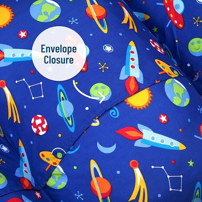 Wildkin Microfiber Pillow Lounger, 87 X 27 Inches, Out of This World