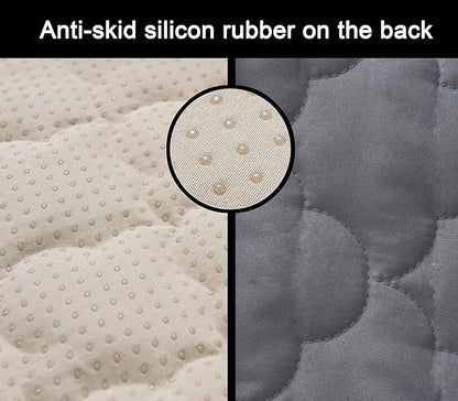 CHHKON Waterproof Nonslip Recliner Cover Stay in Place Dog Couch Chair Cover Furniture Protector, Ideal Loveseat Slipcovers for Pets and Kids (Light Grey, 23'')