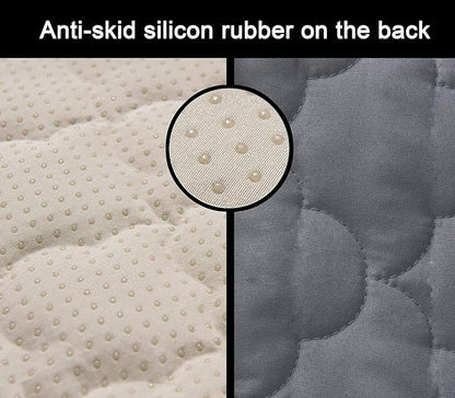 CHHKON Waterproof Nonslip Recliner Cover Stay in Place, Dog Couch Chair Cover Furniture Protector, Ideal Loveseat Slipcovers for Pets and Kids (Light Grey, 30'')