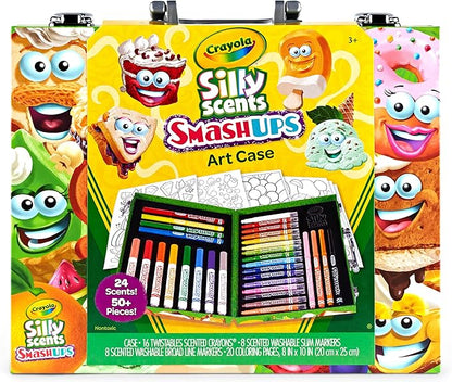 Crayola Silly Scents Mini Inspiration Art Case, Scented Crayons & Markers Set, Art Kit for Kids, Coloring Supplies, Kids Easter Basket Stuffer & Gift