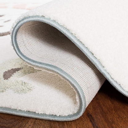 SAFAVIEH Carousel Kids Collection Runner Rug - 2'3" x 12', Ivory, Animal Design, Non-Shedding & Easy Care, Ideal for High Traffic Areas for Boys & Girls in Playroom, Nursery, Bedroom (CRK120A)