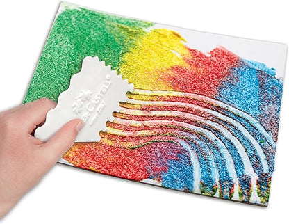 Faber-Castell 3D Sand Painting Kit for Kids: Create 5 Sand Art Pictures, DIY Arts and Crafts for Kids Ages 6-8+, Art Projects and Gifts for Girls and Boys, Red, Yellow, Green, Blue and White