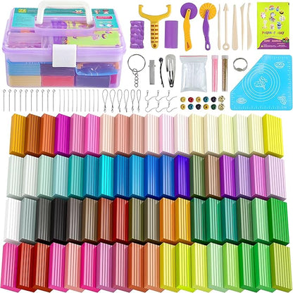 Polymer Clay 72 Colors,Large Sculpting Clay Modeling Clay Model Baking Clay,Sculpting Tools and Accessories Teaching is a Holiday Clay for Kids, Adults,Beginners…