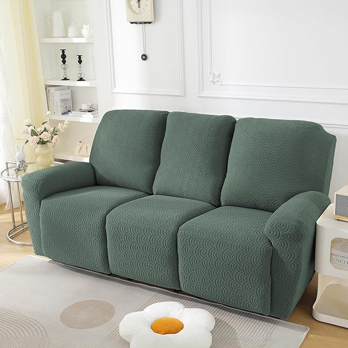 NORTHERN BROTHERS Recliner Sofa Covers 3 Seater, Reclining Sofa Cover 3 Seater, Couch Covers for Reclining Sofa, Couch Cover for Recliner Sofa 3 Seat, Recliner Sofa Covers, Light Green