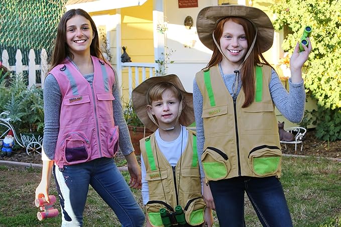 Kids Cargo Vest for Boys and Girls with Reflective Safety Straps