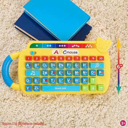 Just Play ABCmouse®, Level-Up Learning Keyboard, 3 Learning Modes, Learning and Education, Pretend Play, Kids Toys for Ages 3 Up