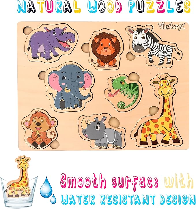 Wooden Puzzles for Toddlers 1-3 (Jungle)