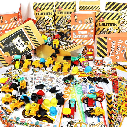 Construction Party Favors – Construction Party Bags Goodie Bag Stuffers Construction Themed Party Supplies for Kids, Birthday Party & Classroom Rewards for Boys and Girls