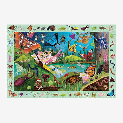 Mudpuppy Bugs & Butterflies — 64 Piece Search & Find Puzzle Jigsaw Puzzle Featuring Diverse Bugs and Insects and Over 40 Hidden Images to Find for Ages 4+