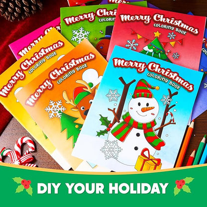 JOYIN 36 Pcs Christmas Coloring Books Bulk for Kids, Mini Coloring Booklets in 9 Covers with 10 Characters for Christmas Party Favor Supplies, Stockings Gifts Goodie Bags Stuffer Filler