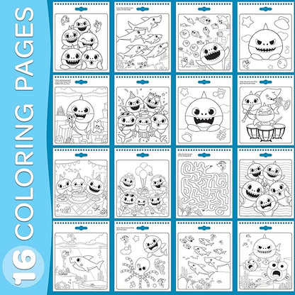 Crayola Baby Shark Color Wonder Travel Activity Pad, Mess Free Coloring, Gift for Kids, 3, 4, 5,