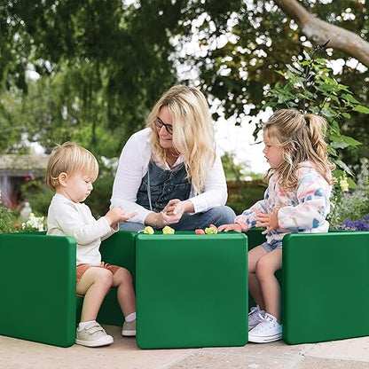 ECR4Kids Tri-Me 3-In-1 Cube Chair, Kids Furniture, Green