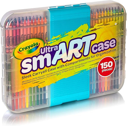 Crayola Ultra Smart Case, 150 Pieces, Art Set for Kids, Gift, (Model: 04-6810)