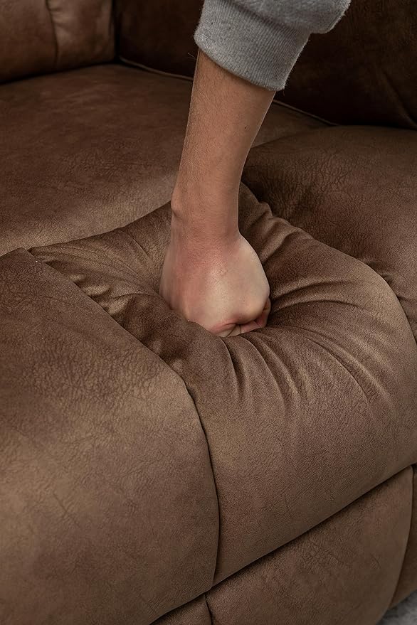 FANYE Electric Power Lift Chair for Elderly W/Massage and Heat, Infinite Positions 2 Remote Controllers Oversized Velvet Upholstered Recliner & Armchair W/Side Pockets & Hidden Cup Holders, Coffee V