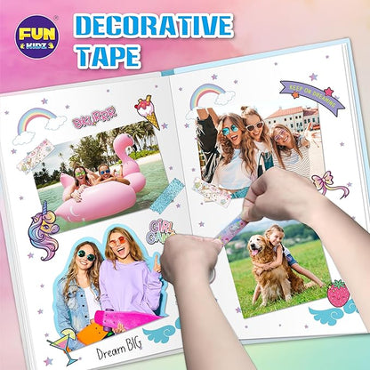 Unicorn Journal Kit for Girls 6-12, FunKidz Scrapbook Set for Teens Diary Kit for Girl Activities Creative Gifts