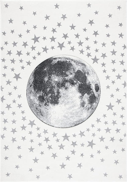 SAFAVIEH Carousel Kids Collection Accent Rug - 2'3" x 4', Ivory & Grey, Non-Shedding & Easy Care, Ideal for High Traffic Areas for Boys & Girls in Playroom, Nursery, Bedroom (CRK135A)