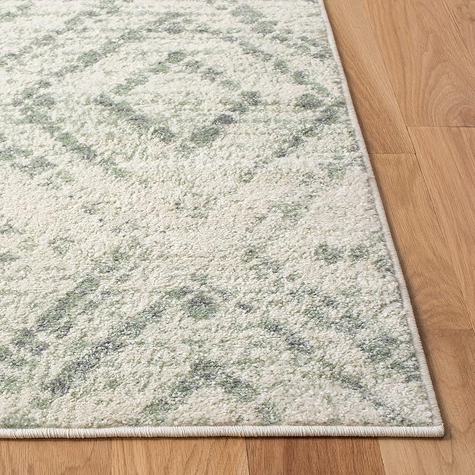 SAFAVIEH Adirondack Collection Accent Rug - 4' x 6', Ivory & Green, Modern Distressed Design, Non-Shedding & Easy Care, Ideal for High Traffic Areas in Entryway, Living Room, Bedroom (ADR131X)