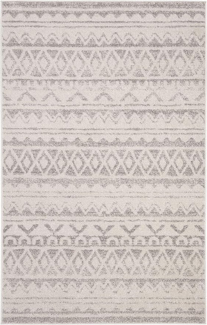 SAFAVIEH Adirondack Collection Accent Rug - 3' x 5', Ivory & Grey, Moroccan Boho Distressed Design, Non-Shedding & Easy Care, Ideal for High Traffic Areas in Entryway, Living Room, Bedroom (ADR119B)