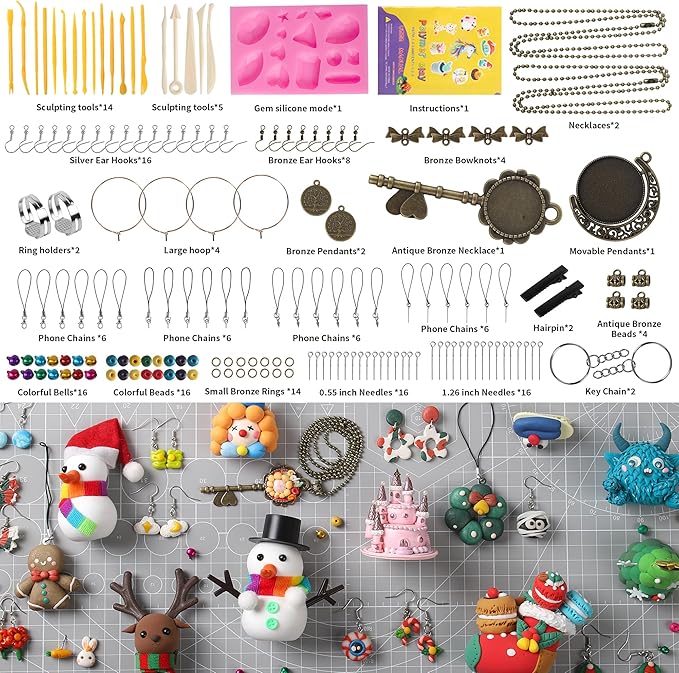 Aestd-ST Polymer Clay 85 Colors, Modeling Clay for Kids, Oven Bake Molding Clay Kit,DIY Starter Kits with Sculpting Tools and Accessories, Art and Craft Gifts for Kids and Adults.