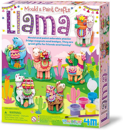 4M | Mould & Paint-Llama | Creative Arts and Crafts Kit | Mould Your Llamas and Decorate | Fridge Magnets & Badges