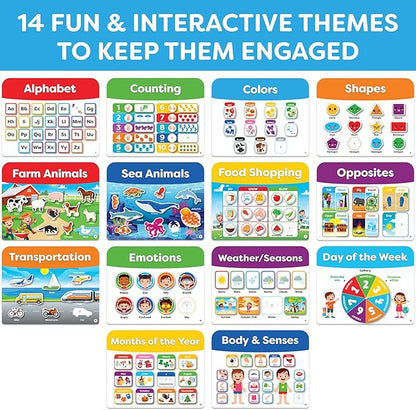 Montessori Preschool Busy Book for Toddlers Ages 3 and Up - Preassembled - Preschool Learning Activities Homeschool Montessori Toys - Gifts for 3 Year Old Boys - 4 Year Old Girl Birthday Gifts