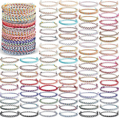 Woven Wrap Friendship Bracelets Beach String Bracelets Handmade Braided Bracelet Adjustable Thread Bracelets for Women Party Favors Birthday Gifts