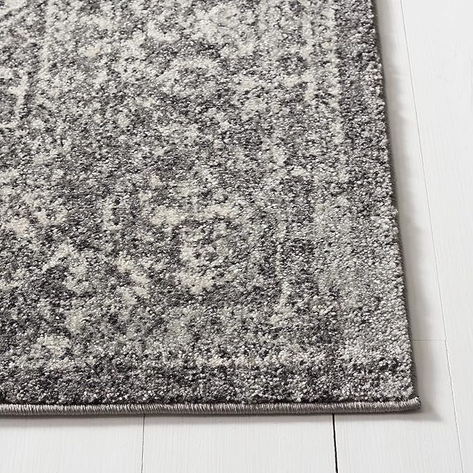 SAFAVIEH Evoke Collection 2'2" x 11' Grey/Ivory EVK256D Oriental Distressed Non-Shedding Living Room Bedroom Runner Rug