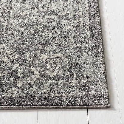 SAFAVIEH Evoke Collection 2'2" x 11' Grey/Ivory EVK256D Oriental Distressed Non-Shedding Living Room Bedroom Runner Rug