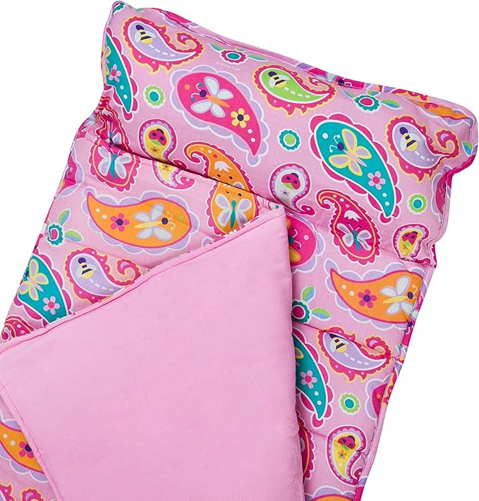 Wildkin Original Nap Mat with Reusable Pillow for Boys & Girls, Perfect for Elementary Daycare Sleepovers, Features Hook & Loop Fastener, Cotton Blend Materials Nap Mat for Kids