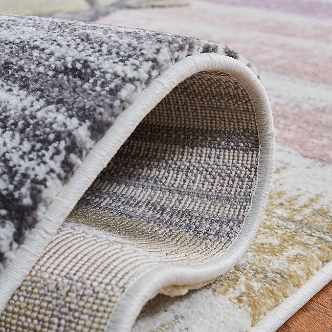 SAFAVIEH Carousel Kids Collection Accent Rug - 2'3" x 4', Grey & Pink, Boho Design, Non-Shedding & Easy Care, Ideal for High Traffic Areas for Boys & Girls in Playroom, Nursery, Bedroom (CRK117F)