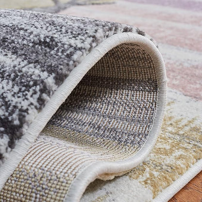 SAFAVIEH Carousel Kids Collection Accent Rug - 2' x 3', Grey & Pink, Boho Design, Non-Shedding & Easy Care, Ideal for High Traffic Areas for Boys & Girls in Playroom, Nursery, Bedroom (CRK117F)