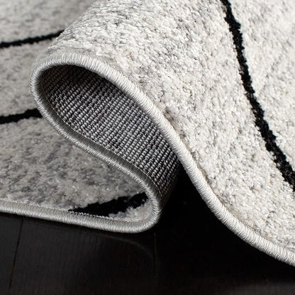 SAFAVIEH Adirondack Collection Runner Rug - 2'6" x 12', Ivory & Grey, Modern Geometric Design, Non-Shedding & Easy Care, Ideal for High Traffic Areas in Living Room, Bedroom (ADR251A)