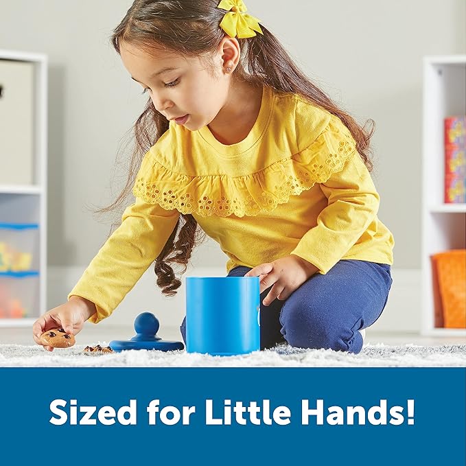 Learning Resources Smart Counting Cookies - 13 Pieces, Ages 18+ Months Toddler Counting & Sorting Skills, Toddler Math Learning Toys, Play Food for Toddlers, Chocolate Chip Cookies