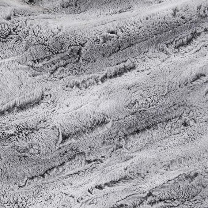 Jaxx Sofa Saxx Bean Bag Lounger, 4-Feet, Luxe Fur-Silver Fox