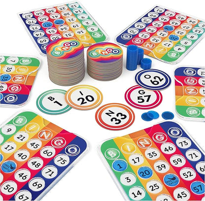 Pack & Go Bingo Game from Spin Master Games Outdoor Games Kids Games Yard Games Portable Rainbow Bingo Chips Games for Adults and Kids Ages 8 and up
