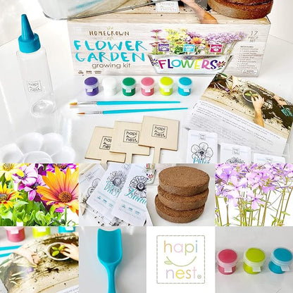 Hapinest Flower Garden Growing Kit Kids Gardening Crafts Gifts for Girls and Boys Ages 6 7 8 9 10 11 12 Years Old and Up